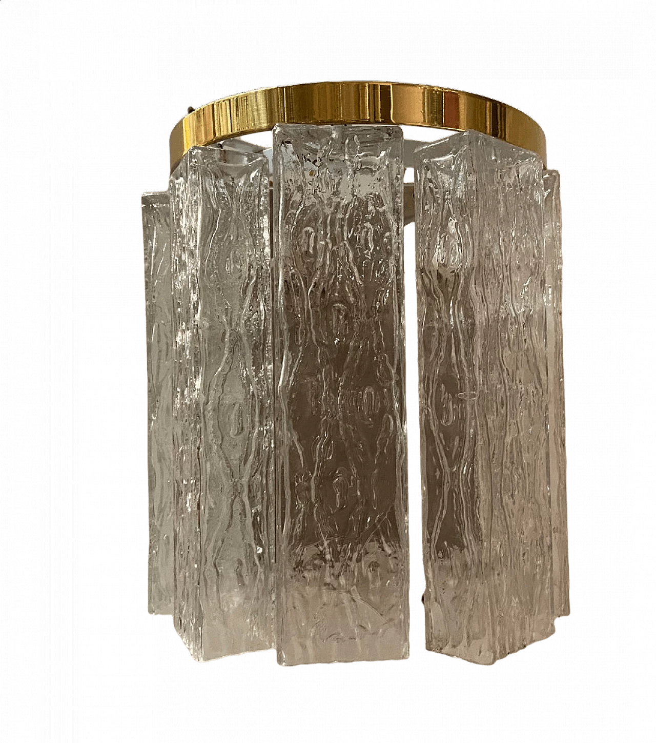 Pair of Murano glass and brass wall sconces, 1960s 9