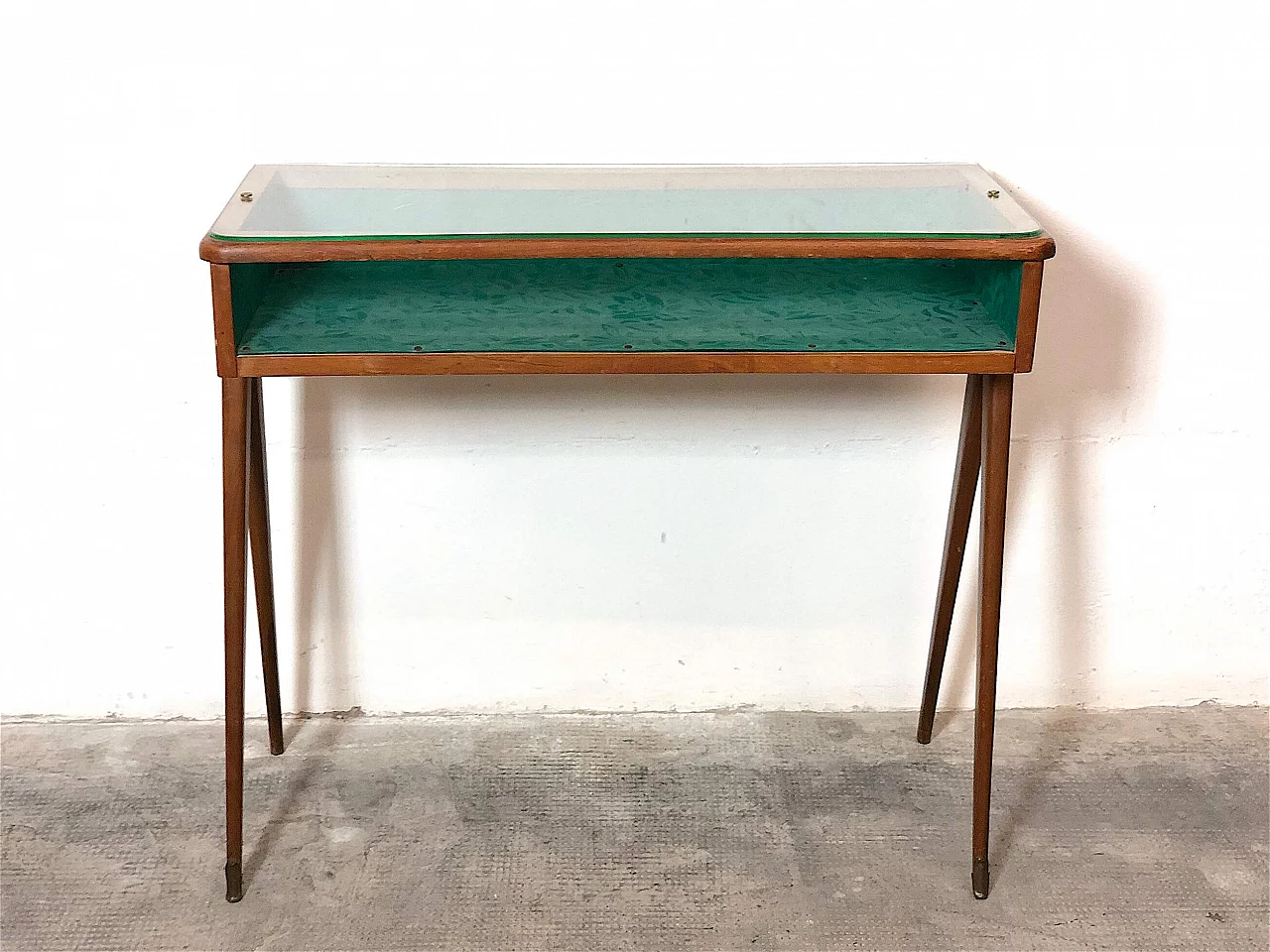 Beech and cherry console table, 1950s 4