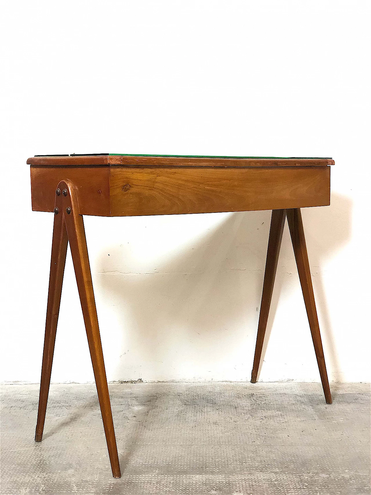 Beech and cherry console table, 1950s 13