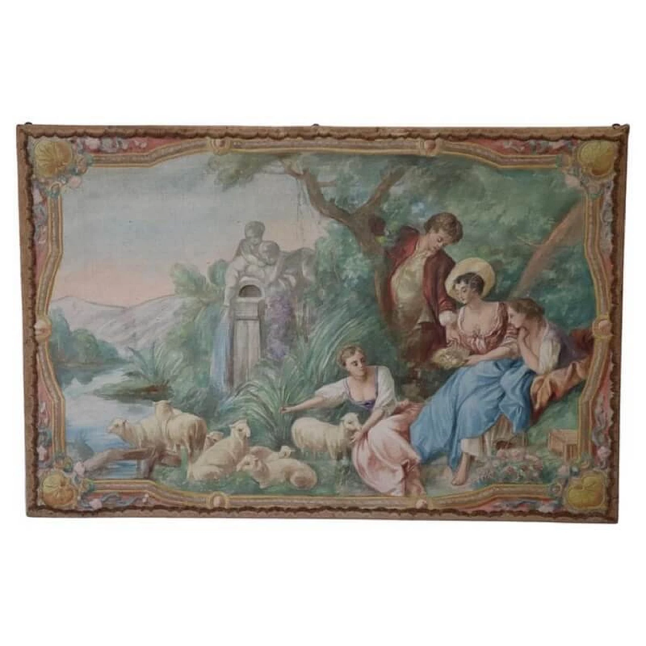 Tapestry painted with grass juice technique, 20th century 1
