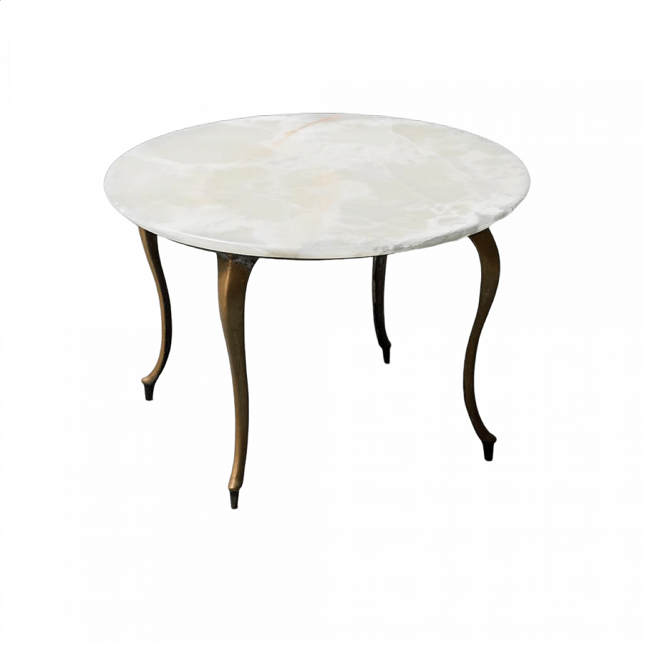 Coffee table in marble and metal, 1950s 8