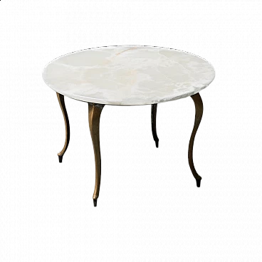 Coffee table in marble and metal, 1950s