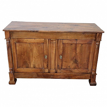 Solid walnut sideboard with cupboard opening, 19th century