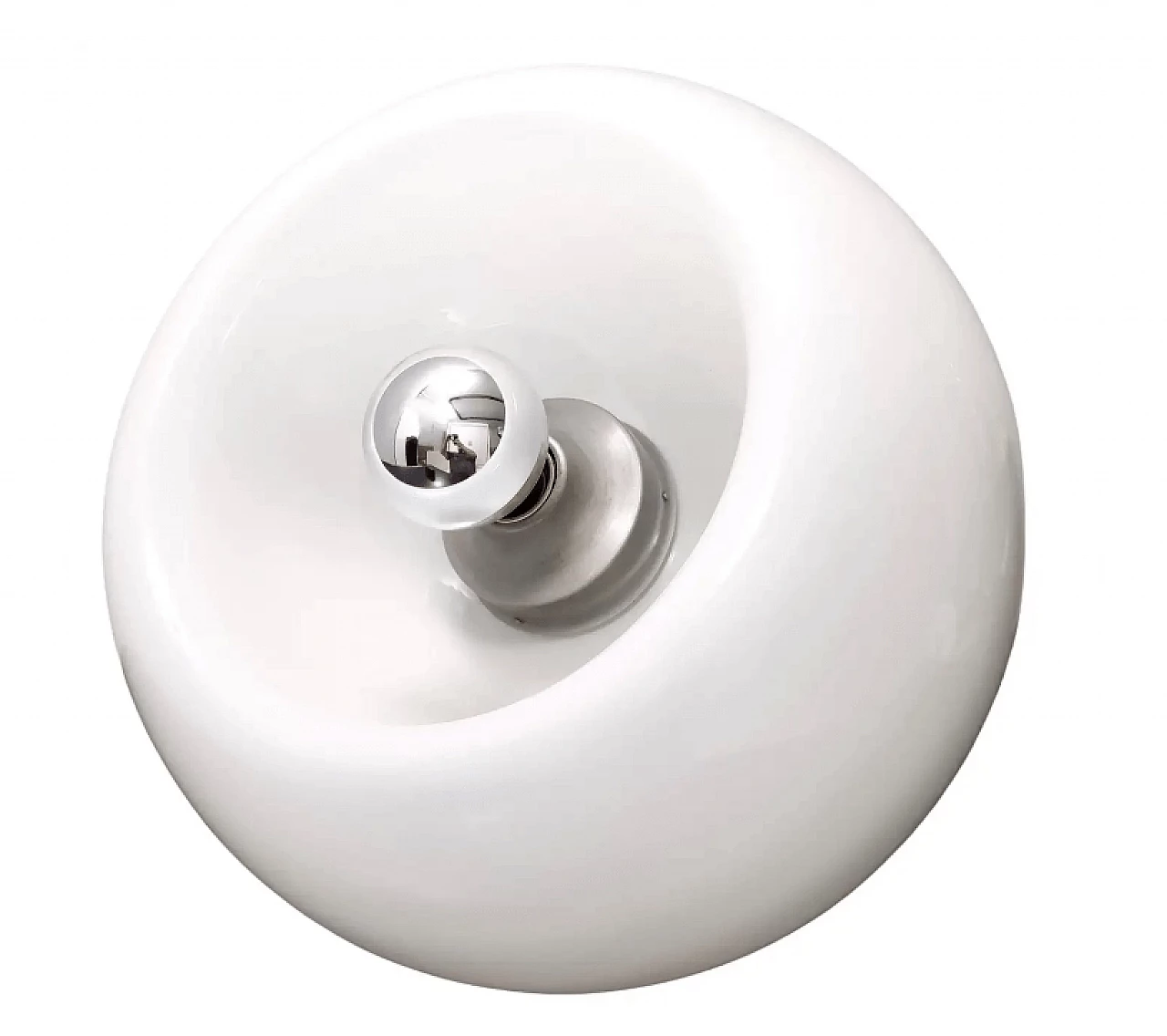 Lampada da tavolo in vetro Lattimo Vacuna di Eleonore Peduzzi Riva per Artemide, anni '60 1