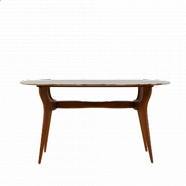 Dining table in the style of Ico Parisi with marble top, 1950s