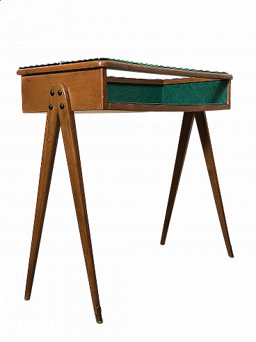 Beech and cherry console table, 1950s