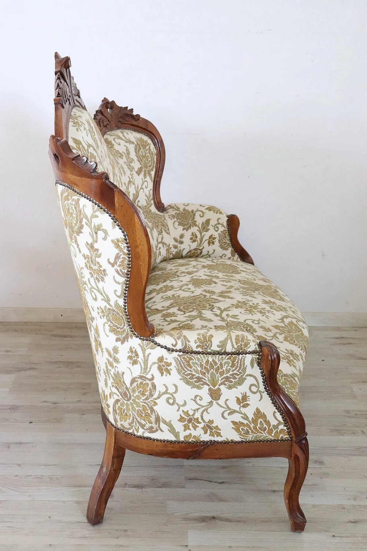 Sofa with armchair in Louis Philippe style in walnut, 19th century 8