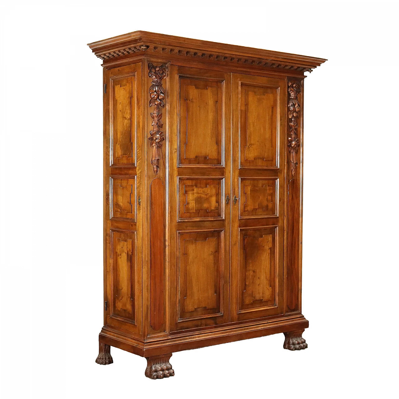 Armadio Neo Barocco in noce, '800 1