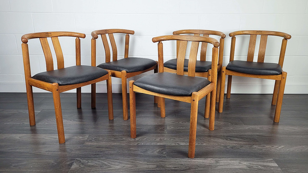 5 Dining chairs by Hans J. Frydendal for Boltinge Stolefabrik, 1970s 2