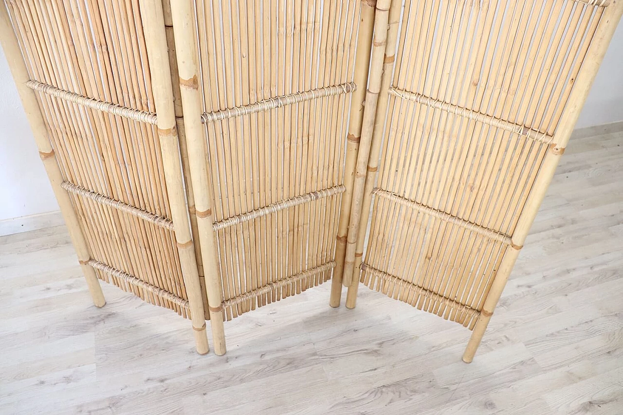 Paravento in bambù, anni '80 6