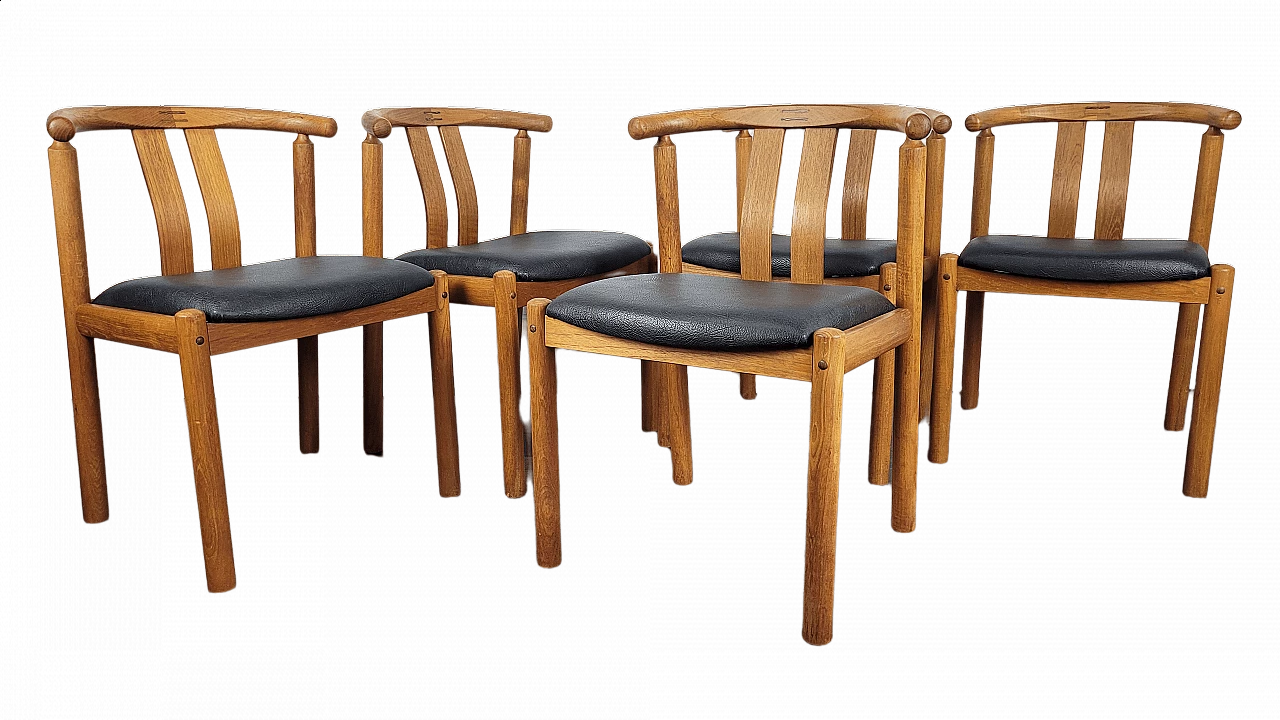 5 Dining chairs by Hans J. Frydendal for Boltinge Stolefabrik, 1970s 12