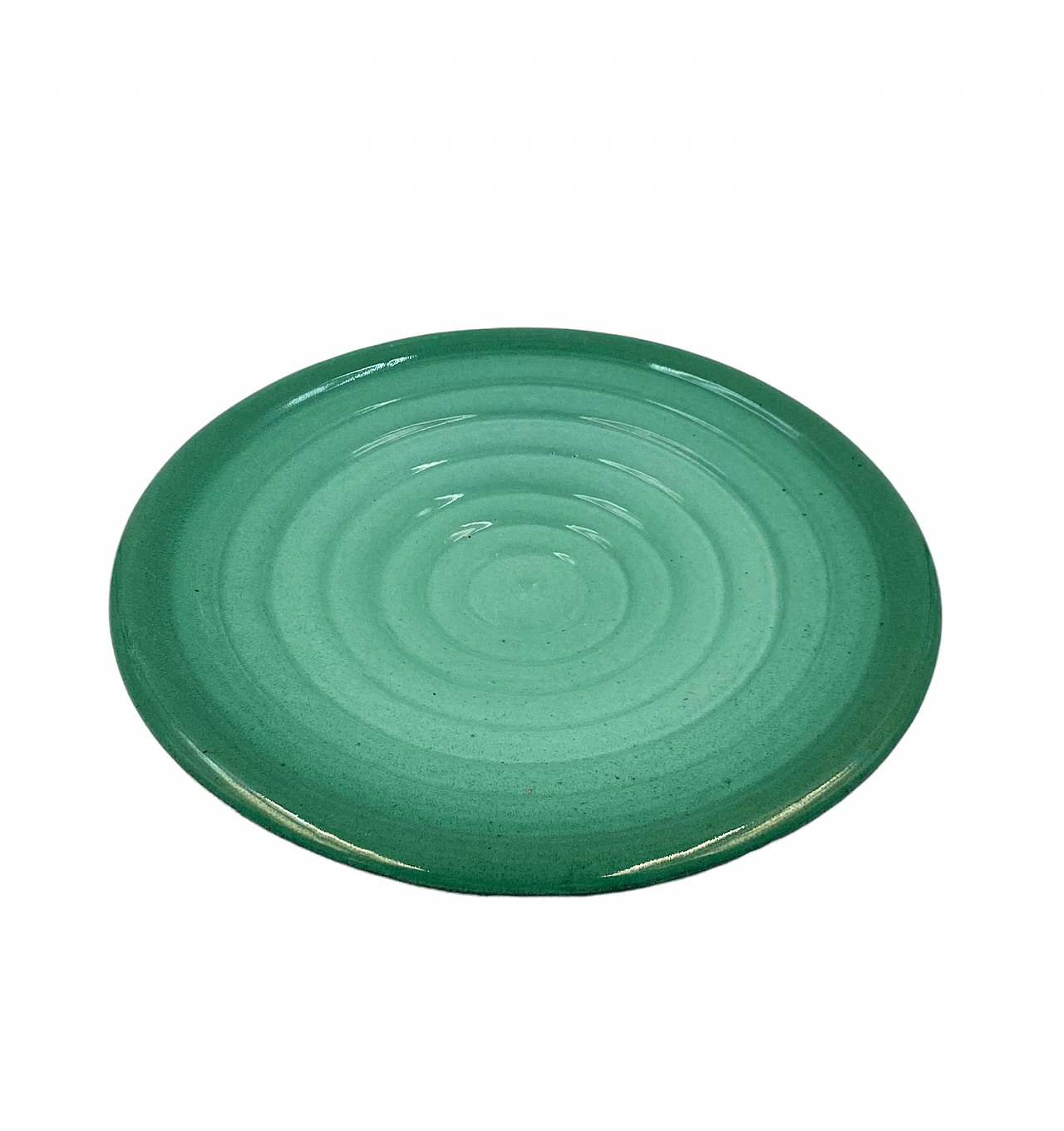 Green ceramic plate by Giuseppe Mazzotti for Albisola, 1960s 4