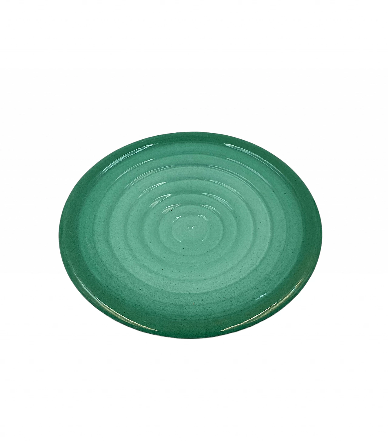Green ceramic plate by Giuseppe Mazzotti for Albisola, 1960s 5