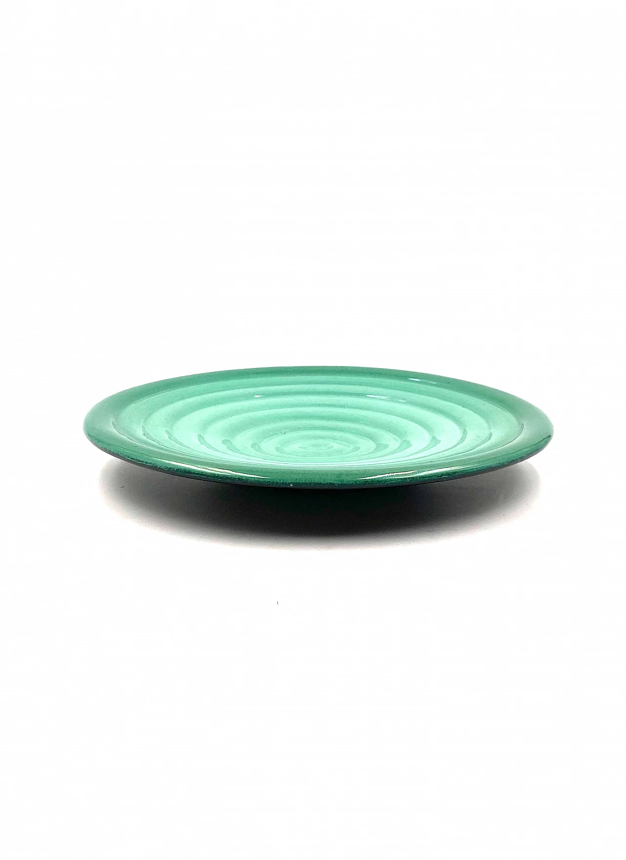 Green ceramic plate by Giuseppe Mazzotti for Albisola, 1960s 9