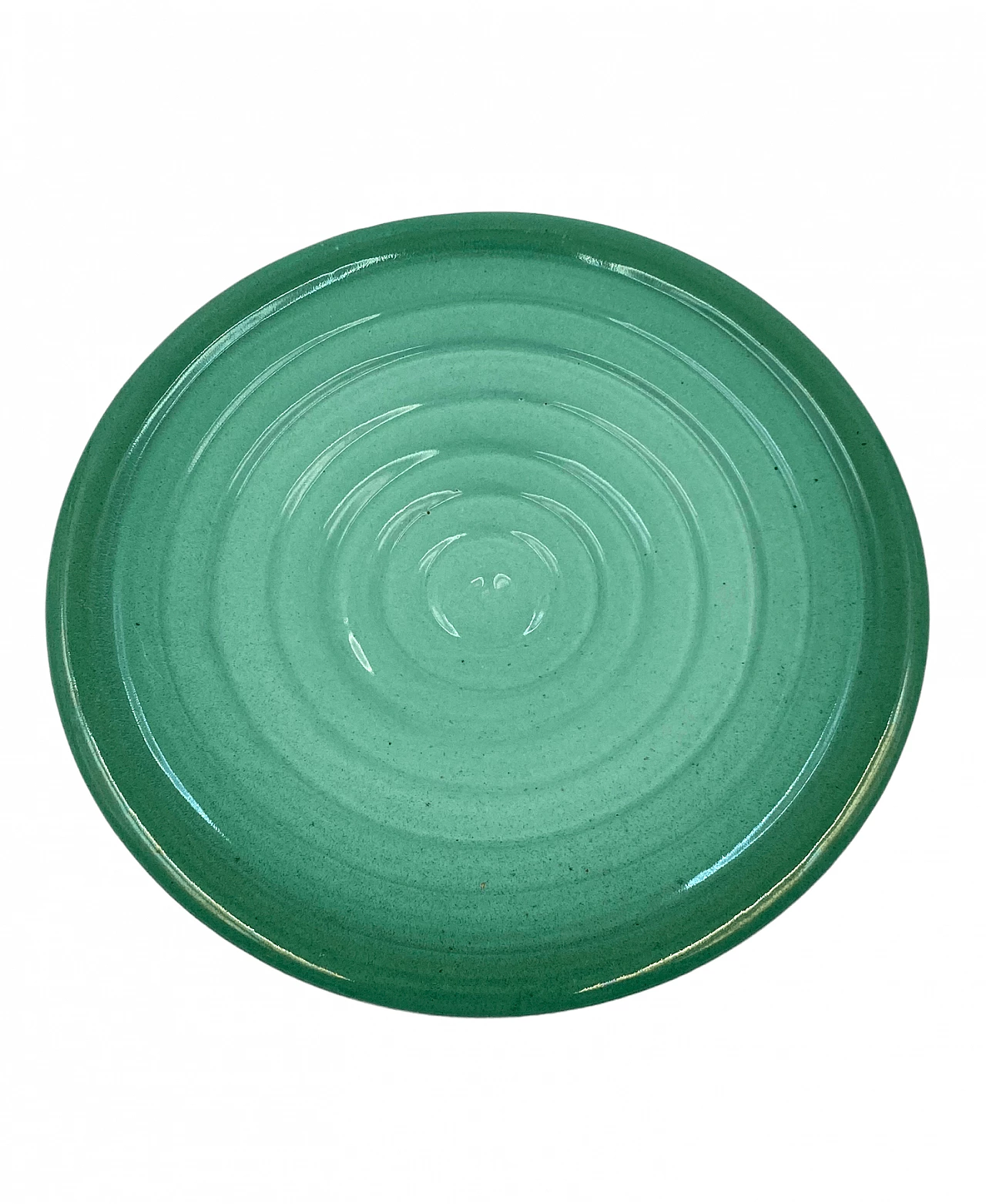 Piatto in ceramica verde di Giuseppe Mazzotti per Albisola, anni '60 11