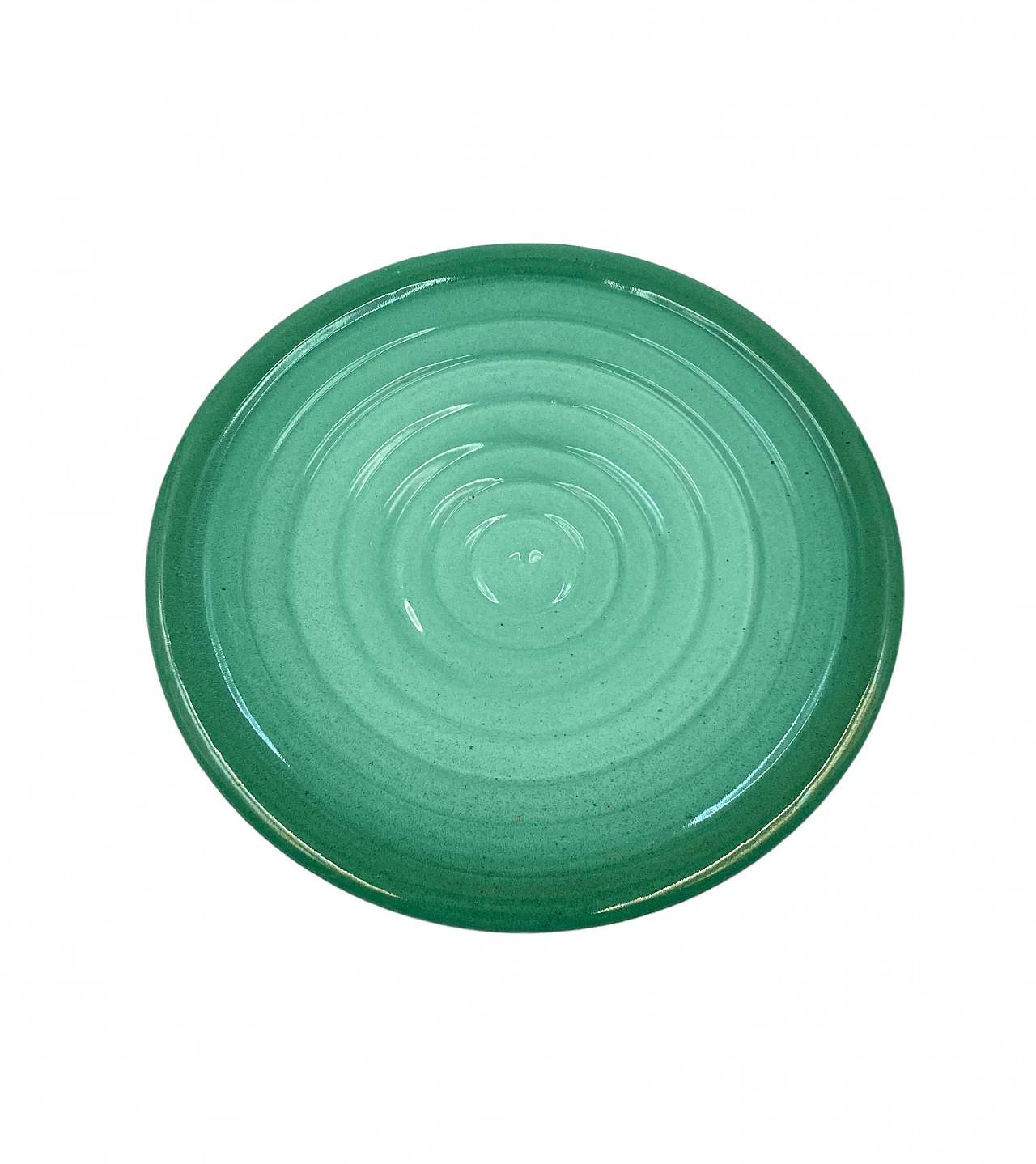 Piatto in ceramica verde di Giuseppe Mazzotti per Albisola, anni '60 12