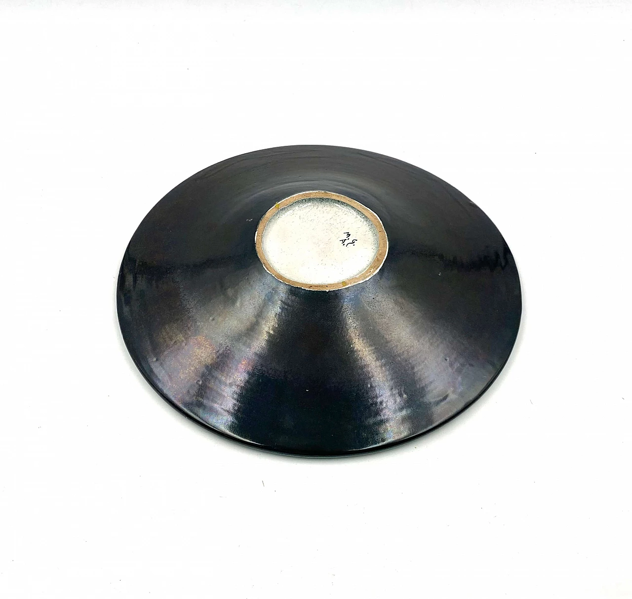 Piatto in ceramica verde di Giuseppe Mazzotti per Albisola, anni '60 13