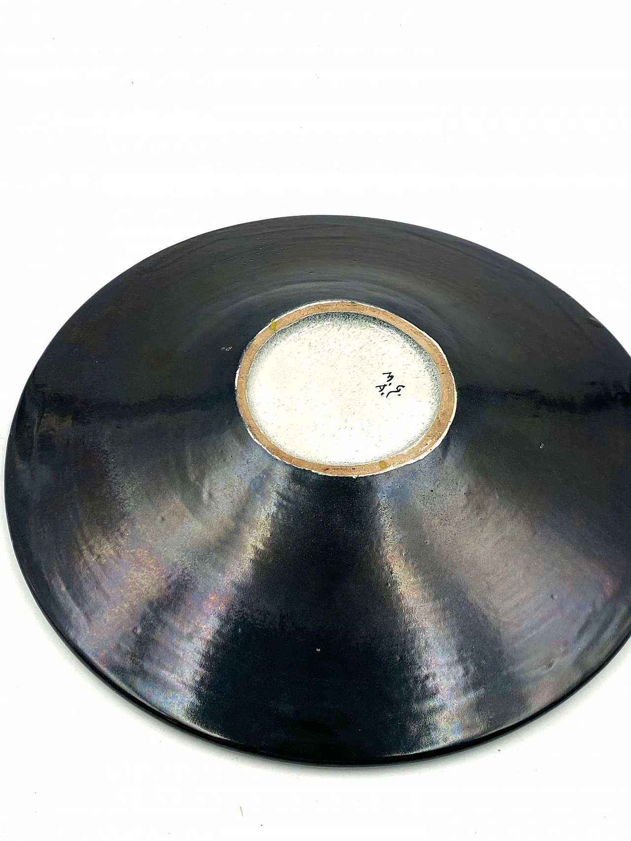 Piatto in ceramica verde di Giuseppe Mazzotti per Albisola, anni '60 14