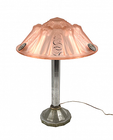 Table lamp by Muller Freres Luneville, 1920s