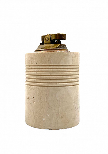 Travertine table lighter by Fratelli Mannelli, 1970s