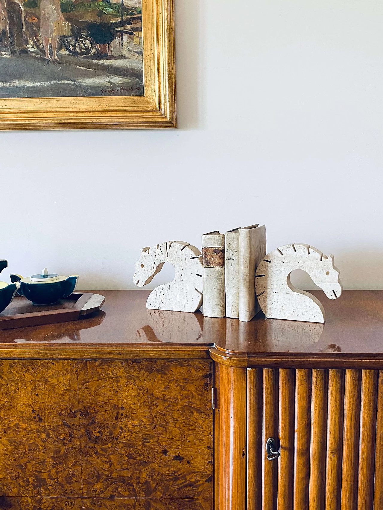 Horse-shaped travertine bookends by Fratelli Mannelli, 1970s 2