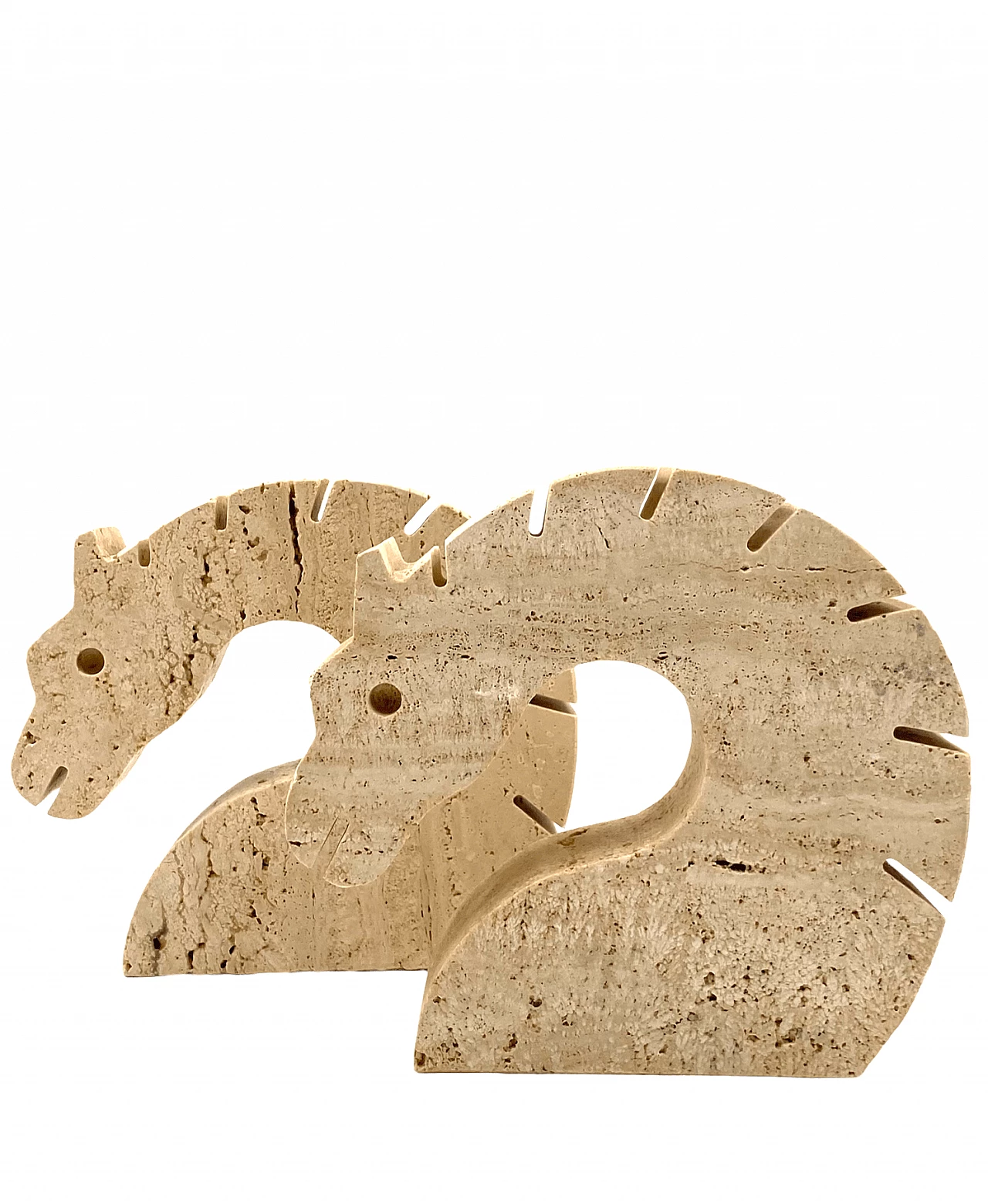Horse-shaped travertine bookends by Fratelli Mannelli, 1970s 4