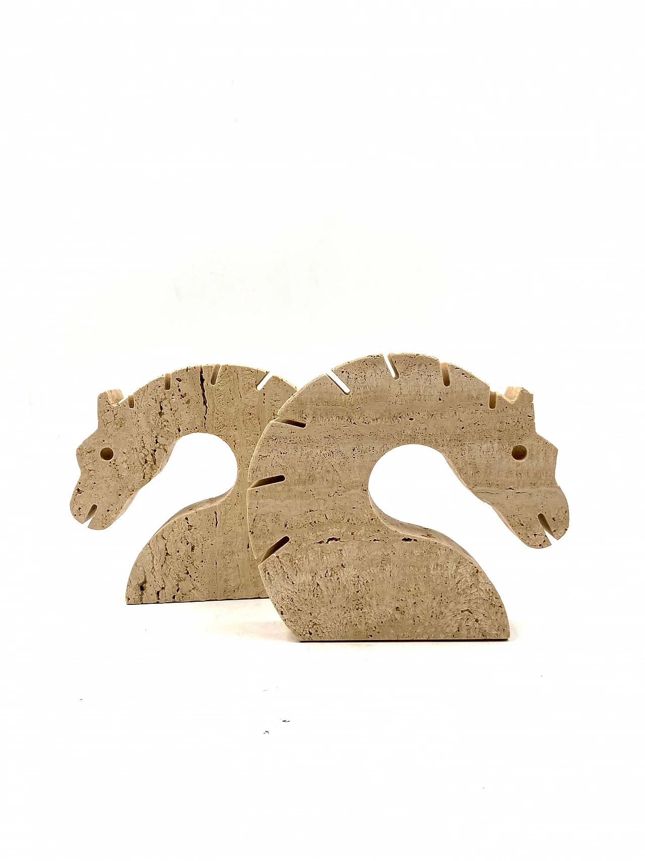 Horse-shaped travertine bookends by Fratelli Mannelli, 1970s 6