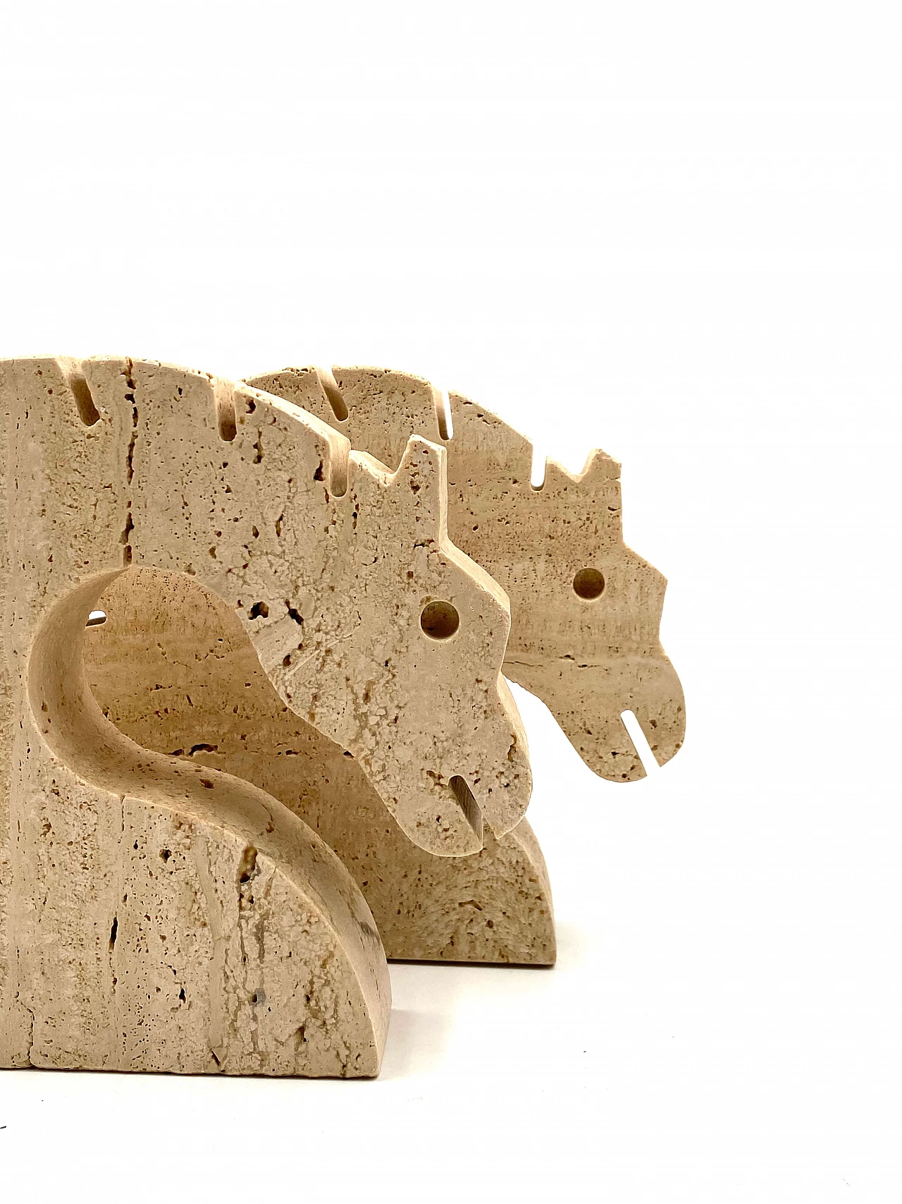 Horse-shaped travertine bookends by Fratelli Mannelli, 1970s 9