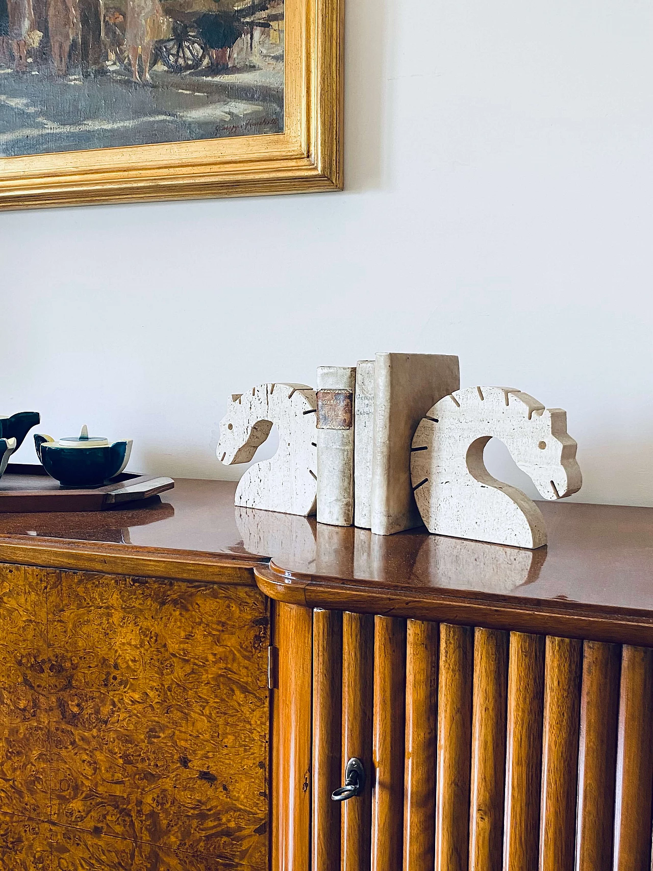 Horse-shaped travertine bookends by Fratelli Mannelli, 1970s 22