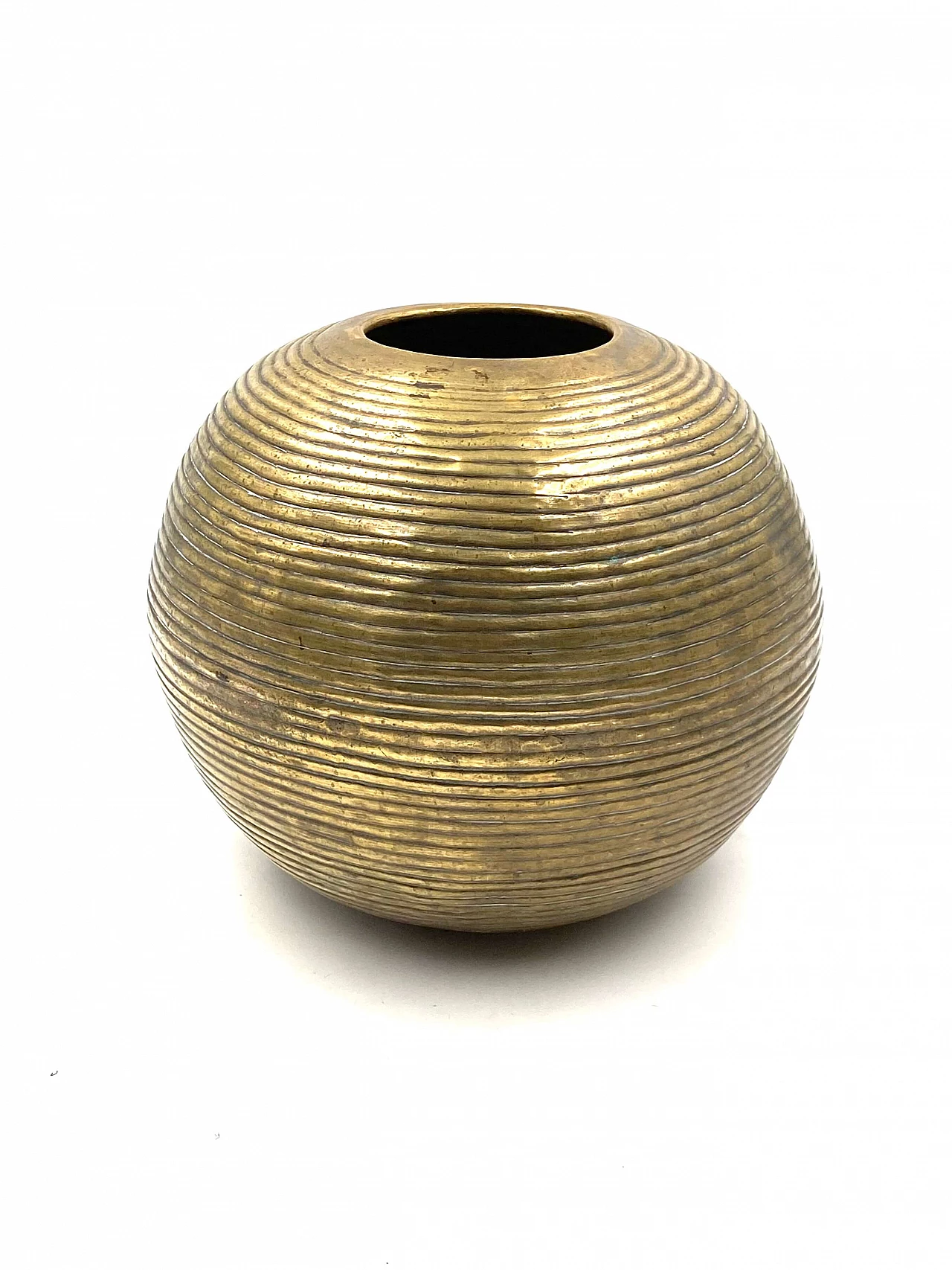 Spherical aluminium vase, 1970s 1
