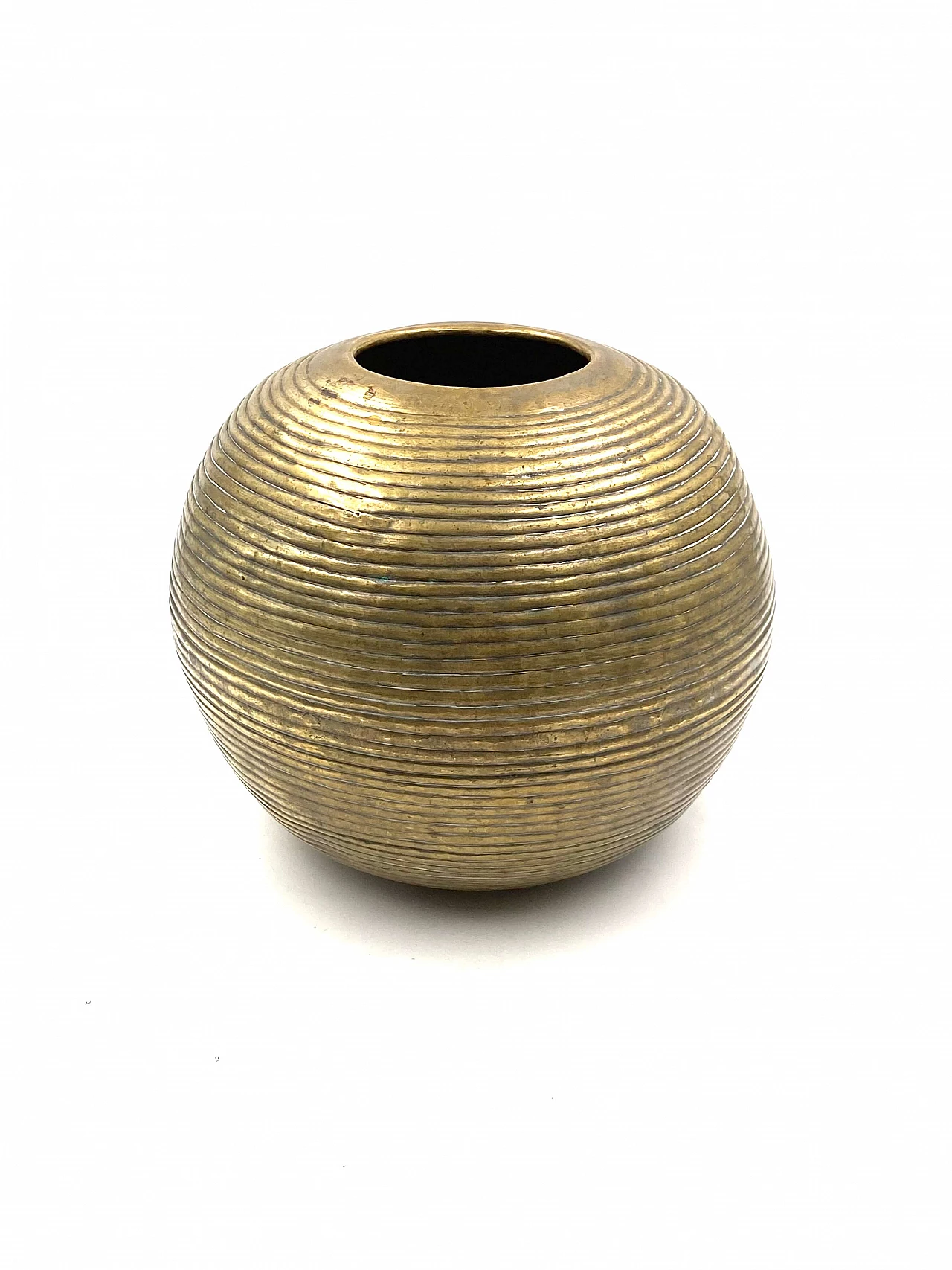Spherical aluminium vase, 1970s 9
