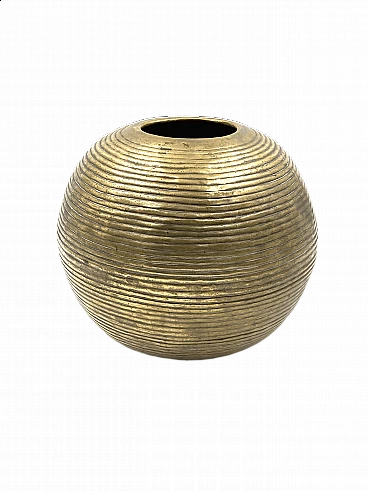 Spherical aluminium vase, 1970s