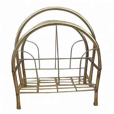 Brass magazine rack, 1970s