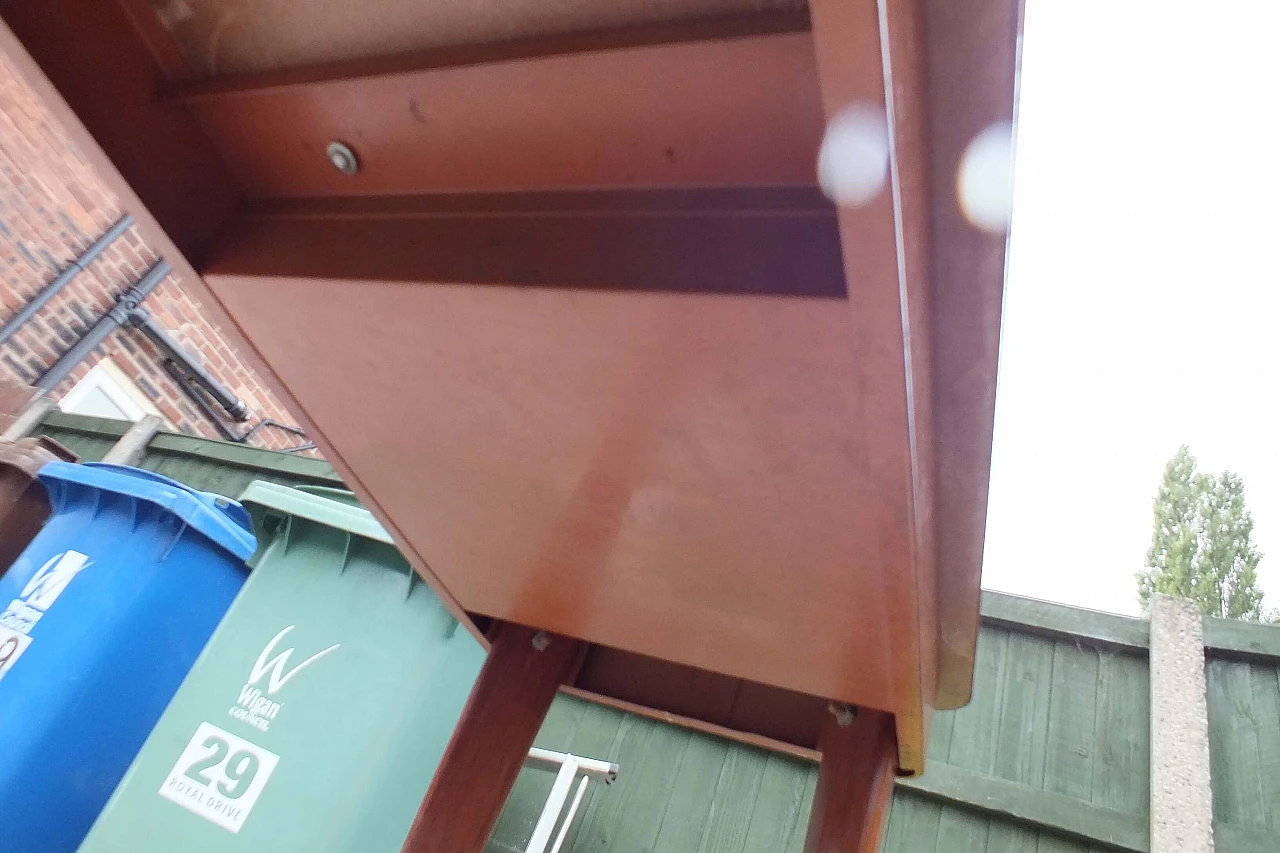 Formica folding table with metal legs, 1970s 8