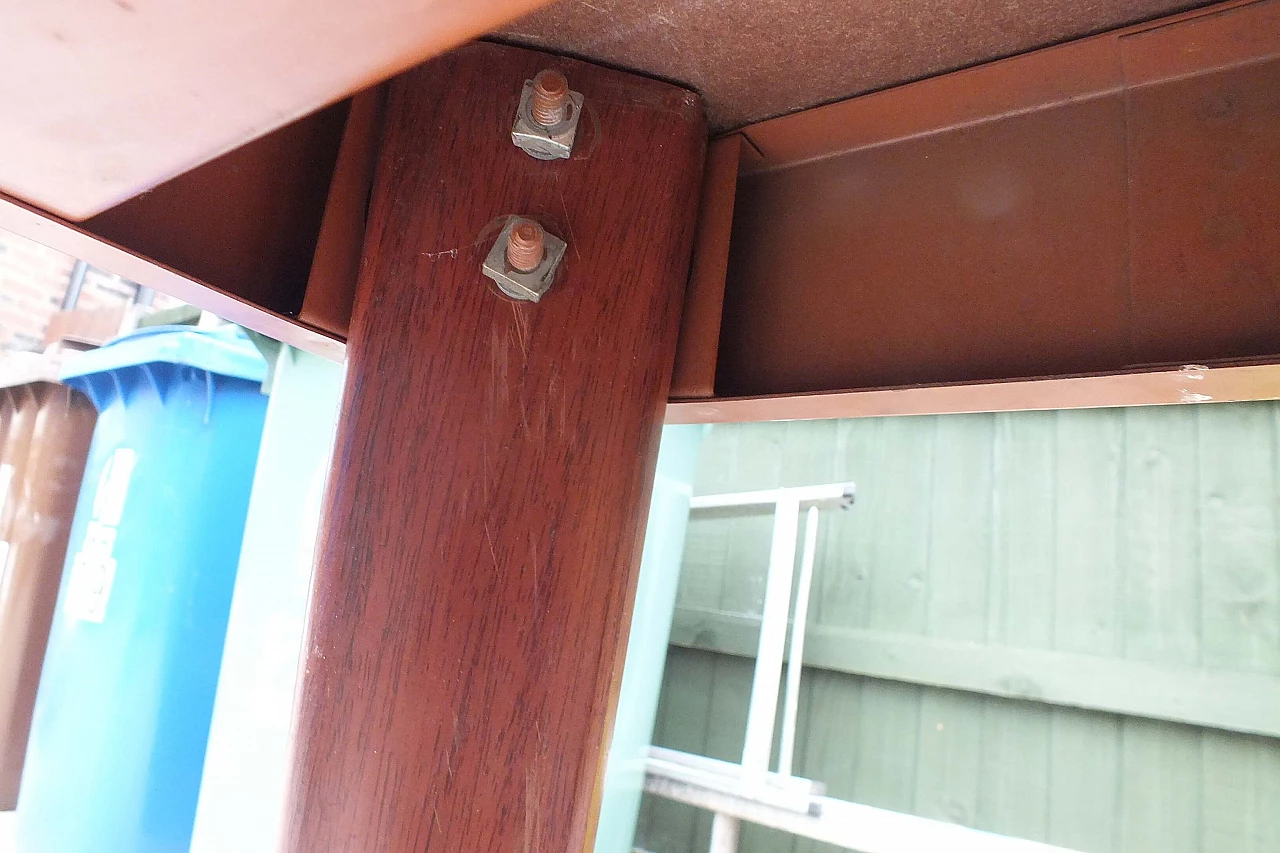 Formica folding table with metal legs, 1970s 9