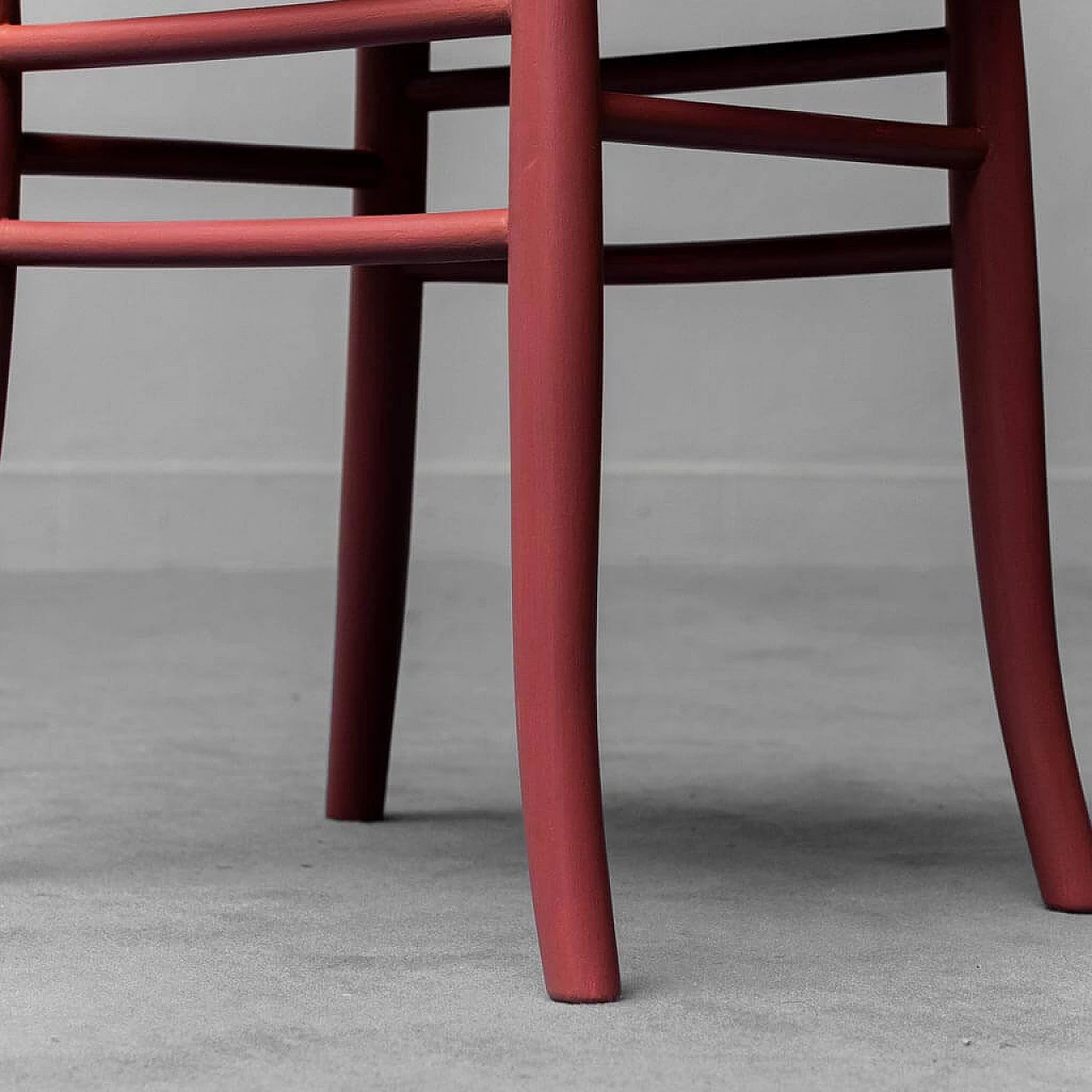 Pair of coloured wooden chairs, 1950s 7