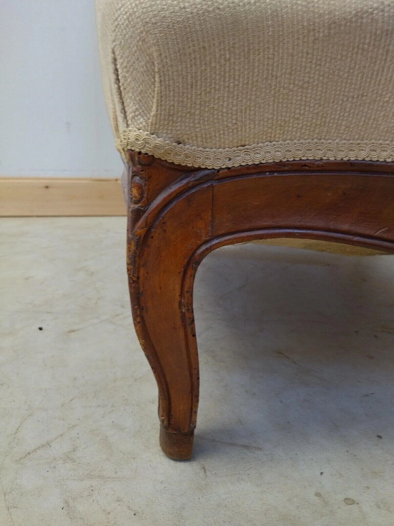 Louis Philippe armchair in solid walnut, mid-19th century 5