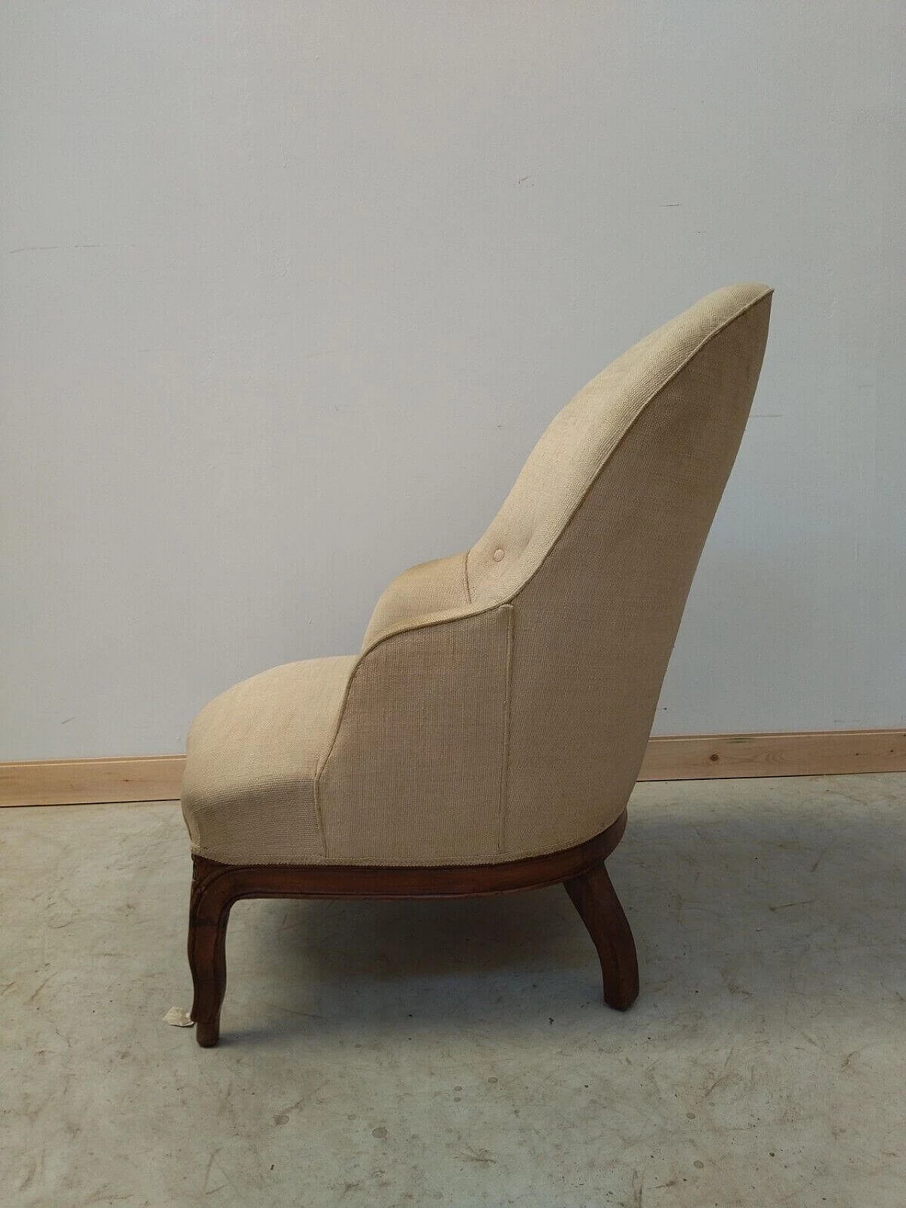 Louis Philippe armchair in solid walnut, mid-19th century 8