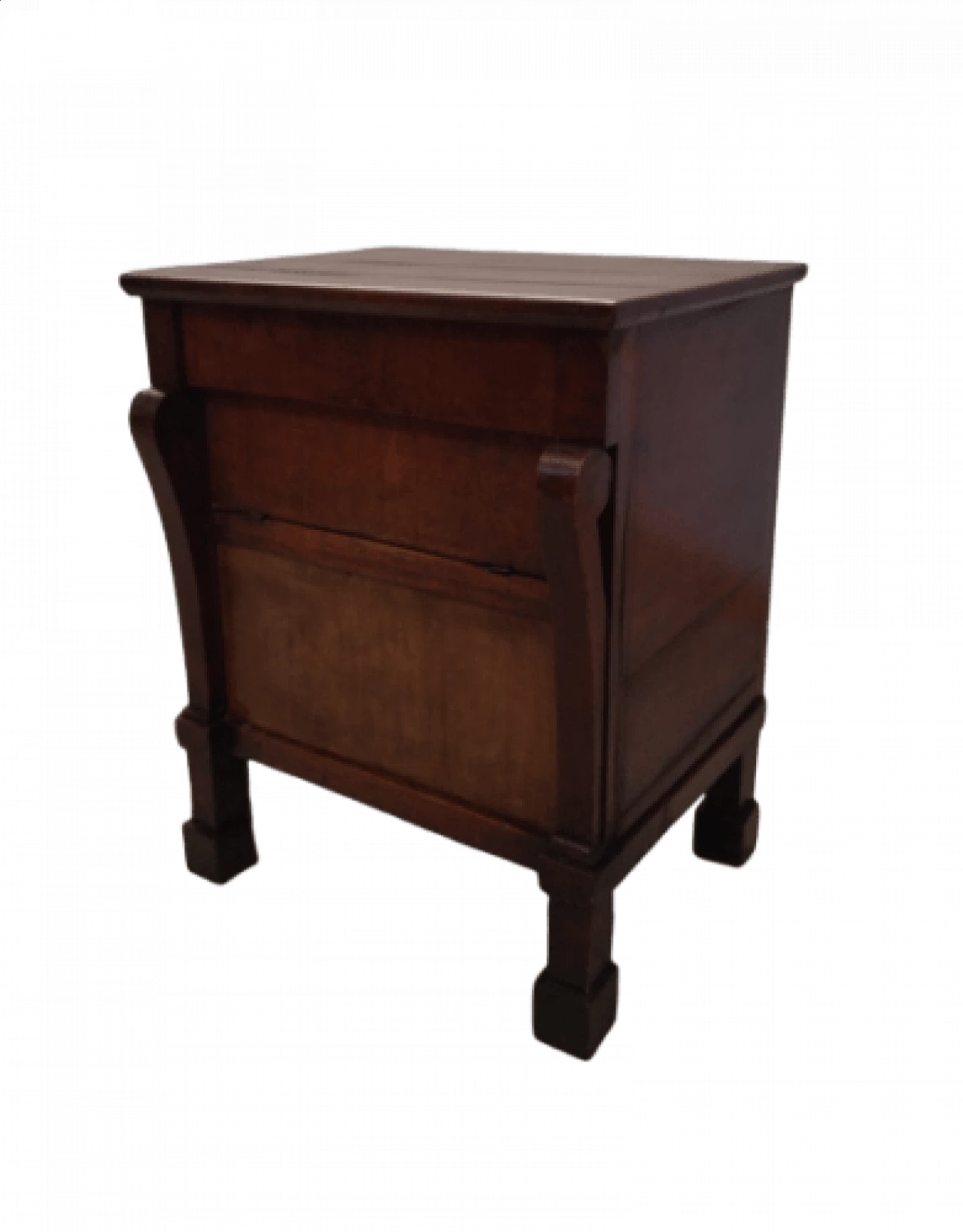 Empire bedside table with braces, early 19th century 1
