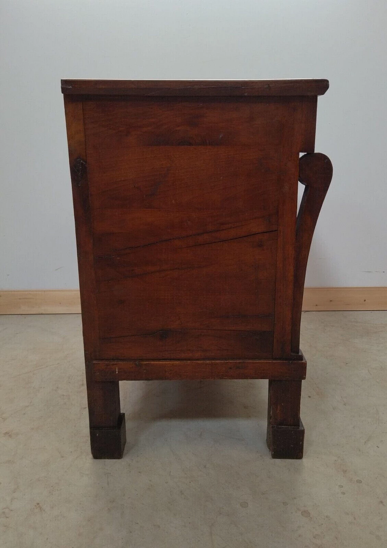 Empire bedside table with braces, early 19th century 9