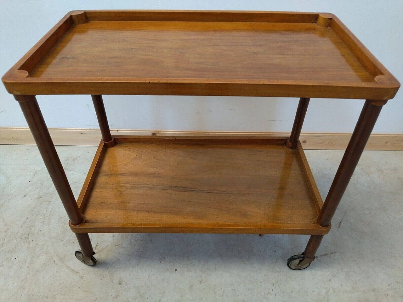 Walnut food trolley, mid-19th century 5