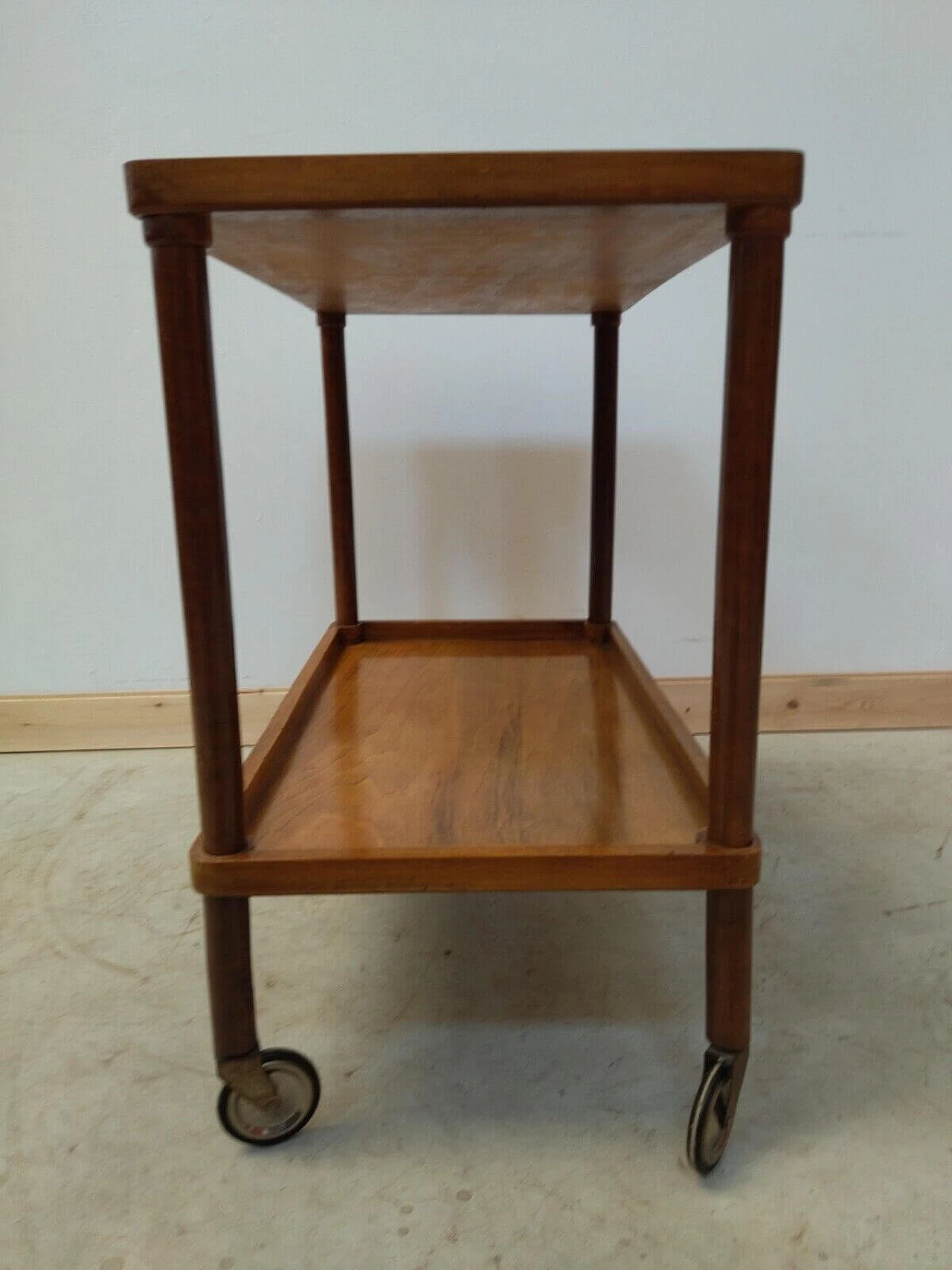Walnut food trolley, mid-19th century 7
