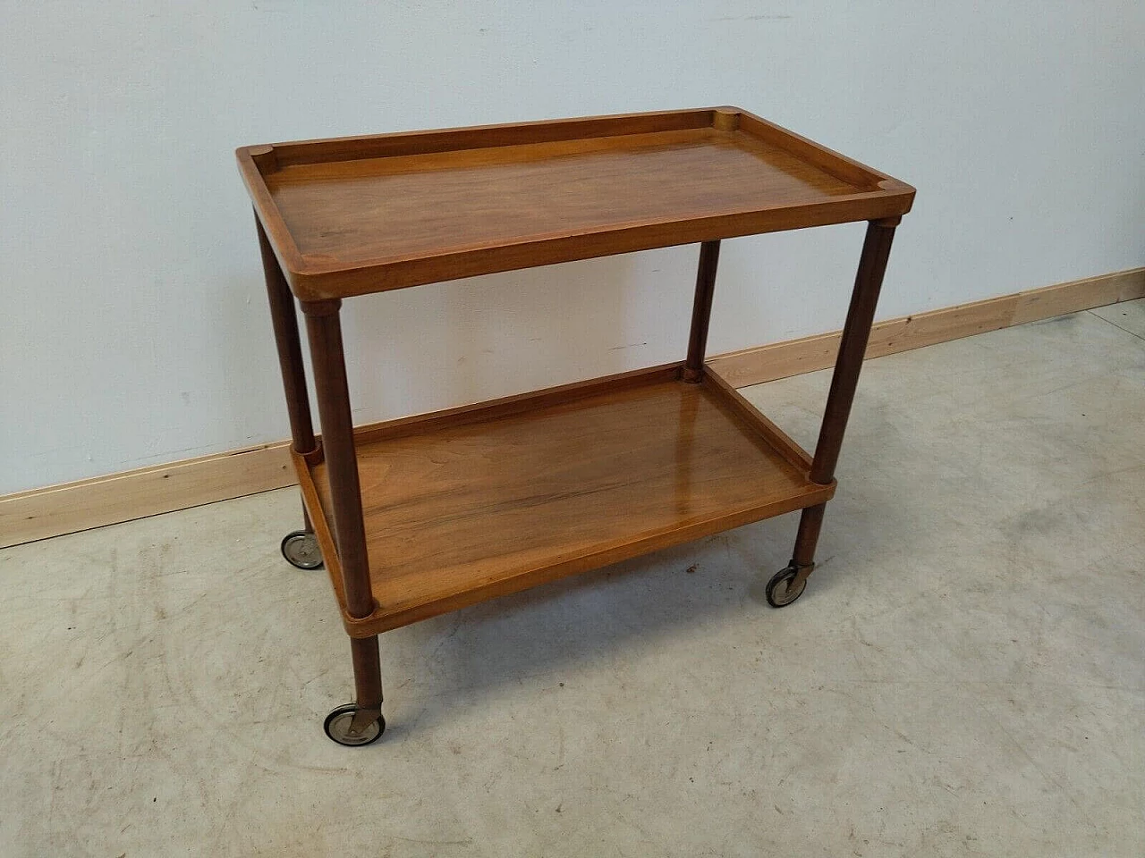 Walnut food trolley, mid-19th century 11