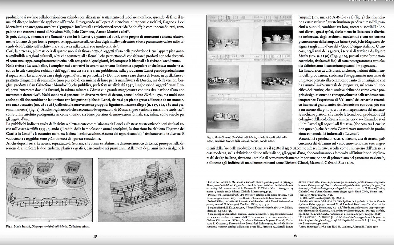 Servizio da caffè Musica di Mario Sturani per Lenci Torino, anni '40 12