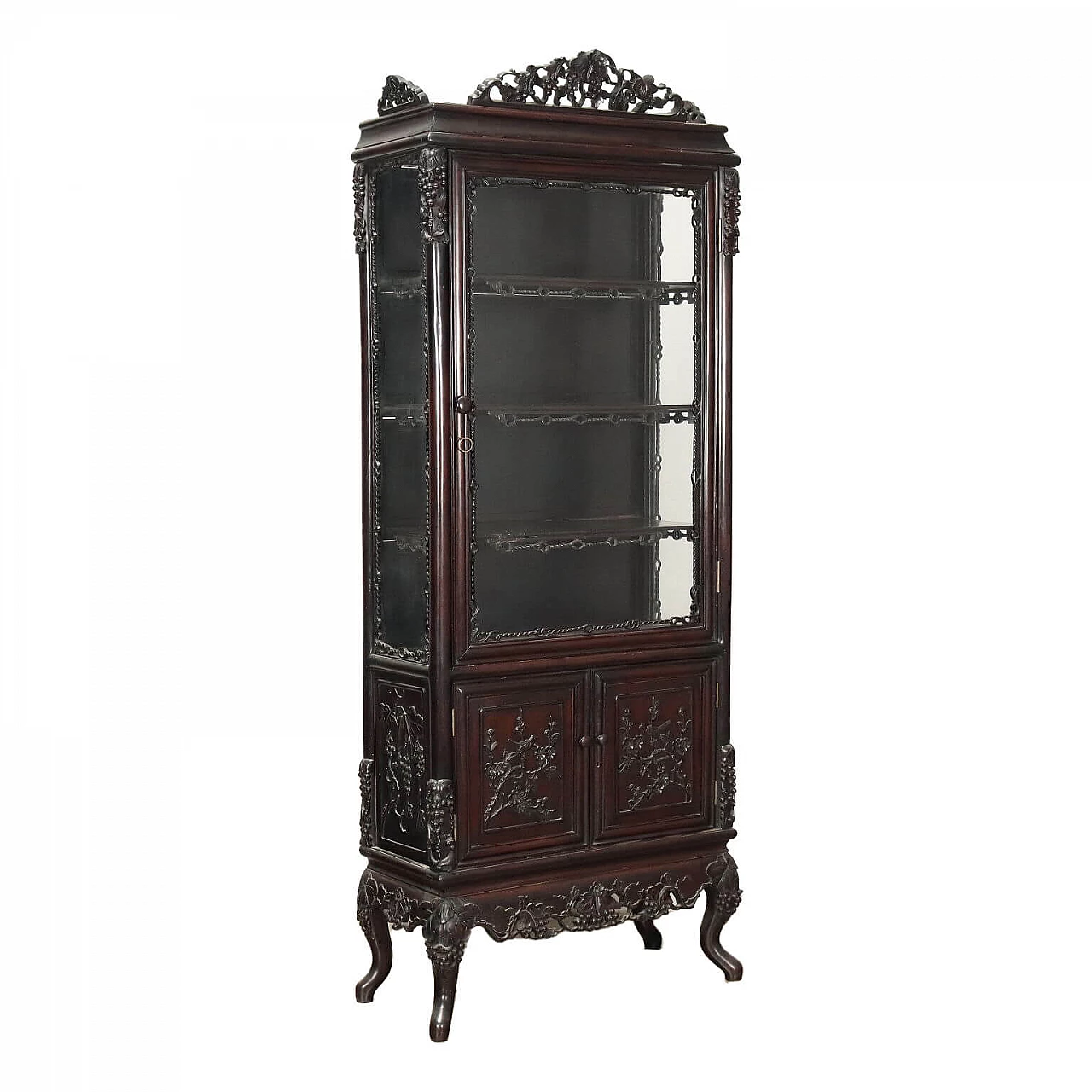 Chinese  showcase in exotic wood, early 1900s 1