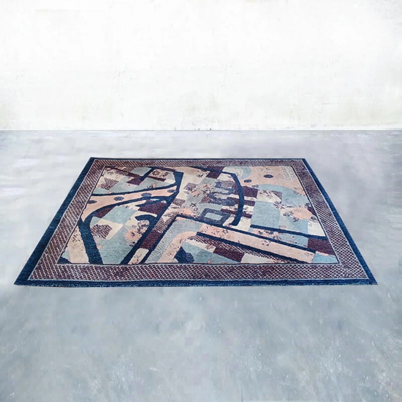 Geometric carpet by Giorgetto Giugiaro for Paracchi, 1990s 1