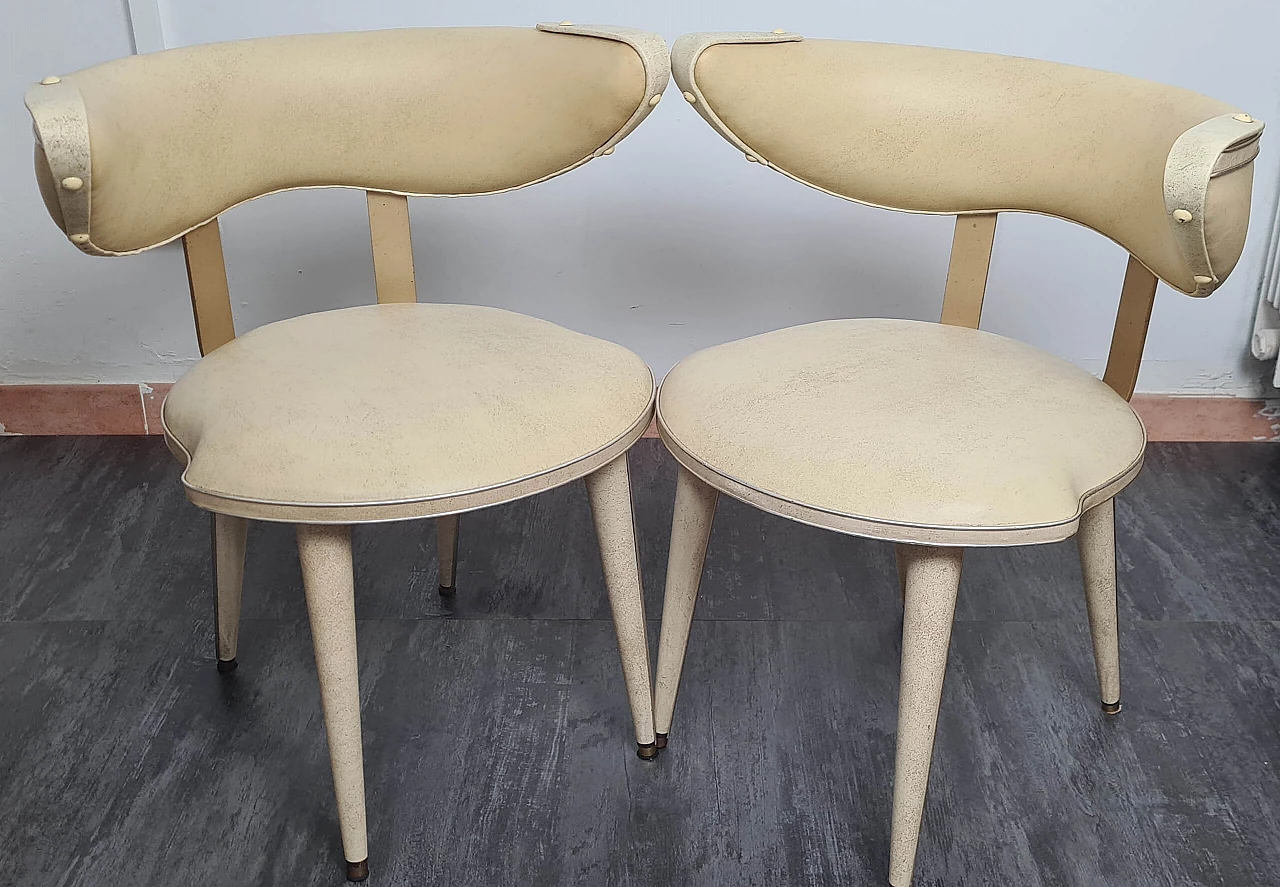 Pair of small armchairs by Umberto Mascagni, 1950s 10
