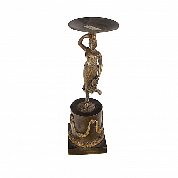 Bronze candle holder, 19th century