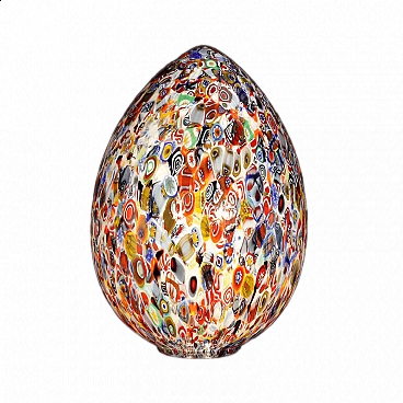 Hand-blown Murano glass lamp in Murrina Millefiori