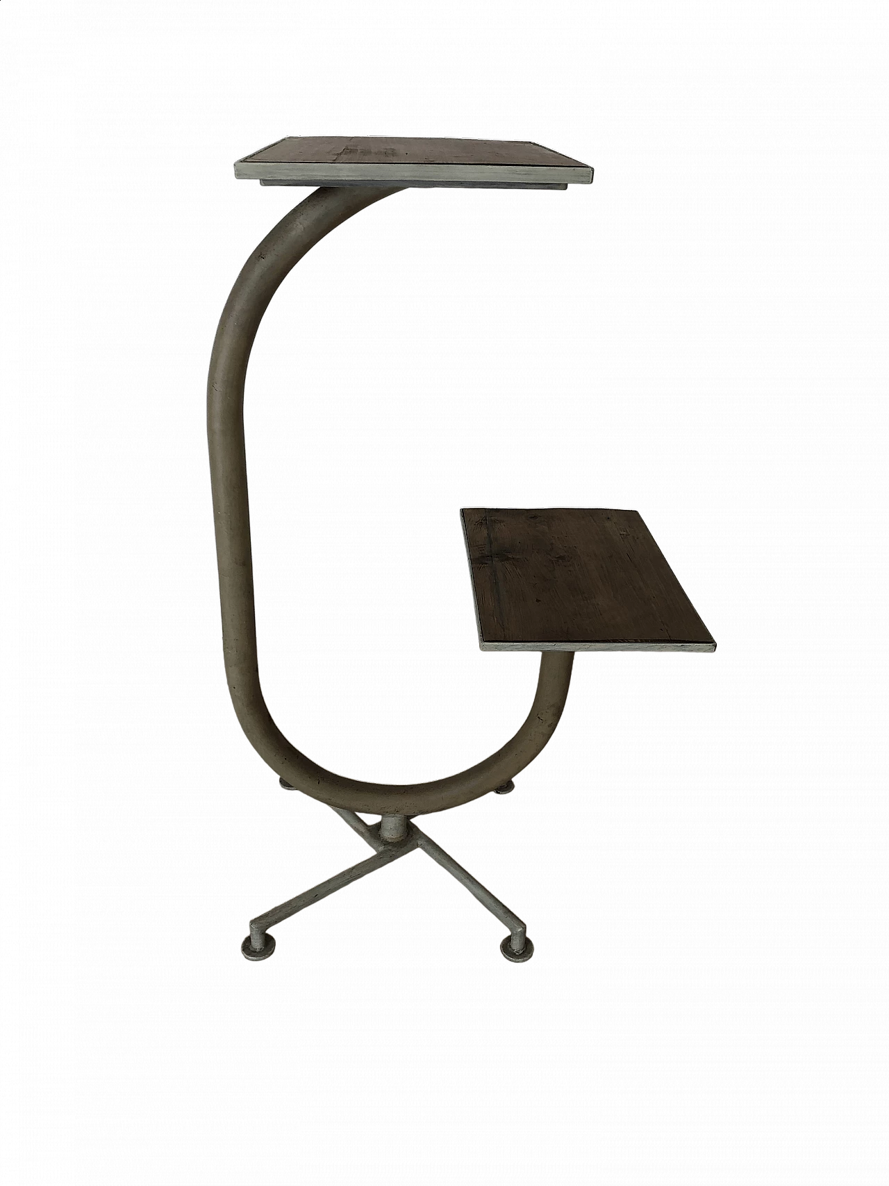 Iron frame with wooden shelves, 1950s 10